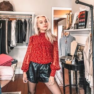 Free People Floral Blouse